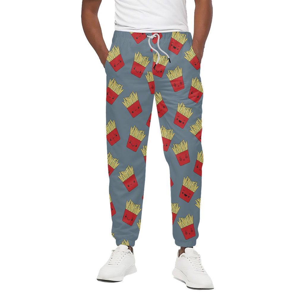 Cute French Fries Pattern Print Cotton Pants