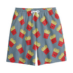 Cute French Fries Pattern Print Cotton Shorts