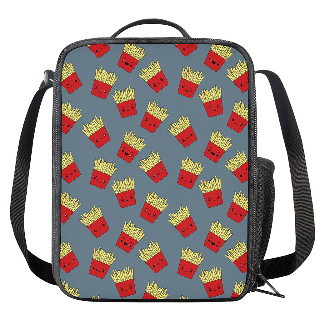 Cute French Fries Pattern Print Crossbody Lunch Bag
