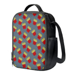 Cute French Fries Pattern Print Crossbody Lunch Bag
