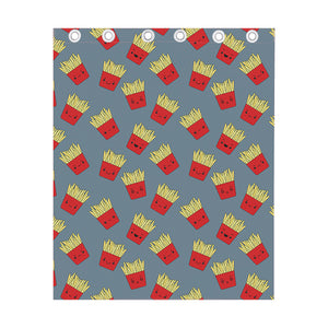 Cute French Fries Pattern Print Curtain