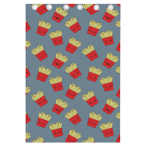 Cute French Fries Pattern Print Curtain