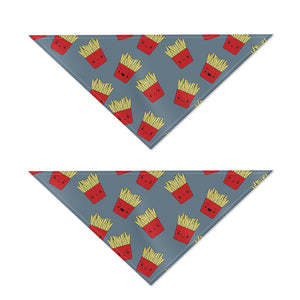 Cute French Fries Pattern Print Dog Bandana