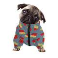 Cute French Fries Pattern Print Dog Zip Up Jacket