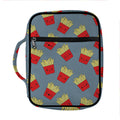 Cute French Fries Pattern Print Front Pocket Bible Bag