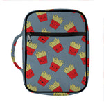 Cute French Fries Pattern Print Front Pocket Bible Bag