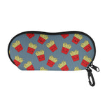 Cute French Fries Pattern Print Glasses Case
