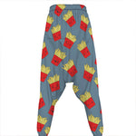 Cute French Fries Pattern Print Hammer Pants