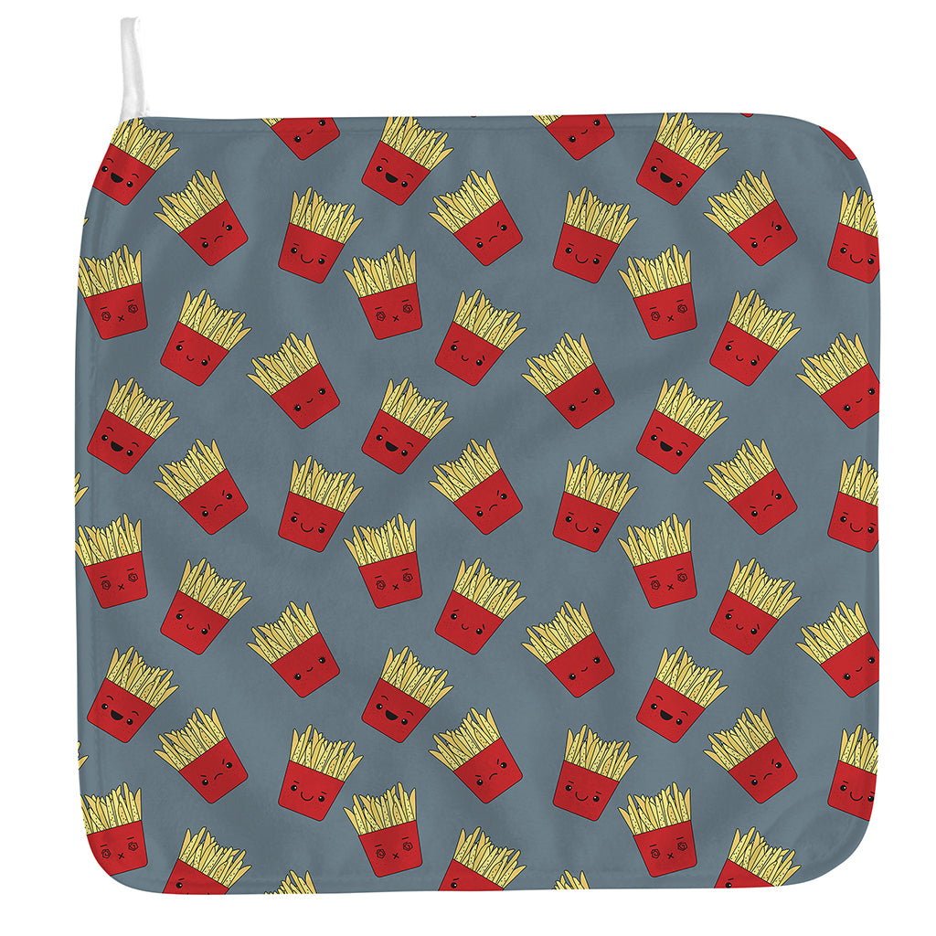 Cute French Fries Pattern Print Hand Towel