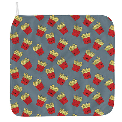 Cute French Fries Pattern Print Hand Towel