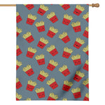 Cute French Fries Pattern Print House Flag