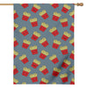 Cute French Fries Pattern Print House Flag