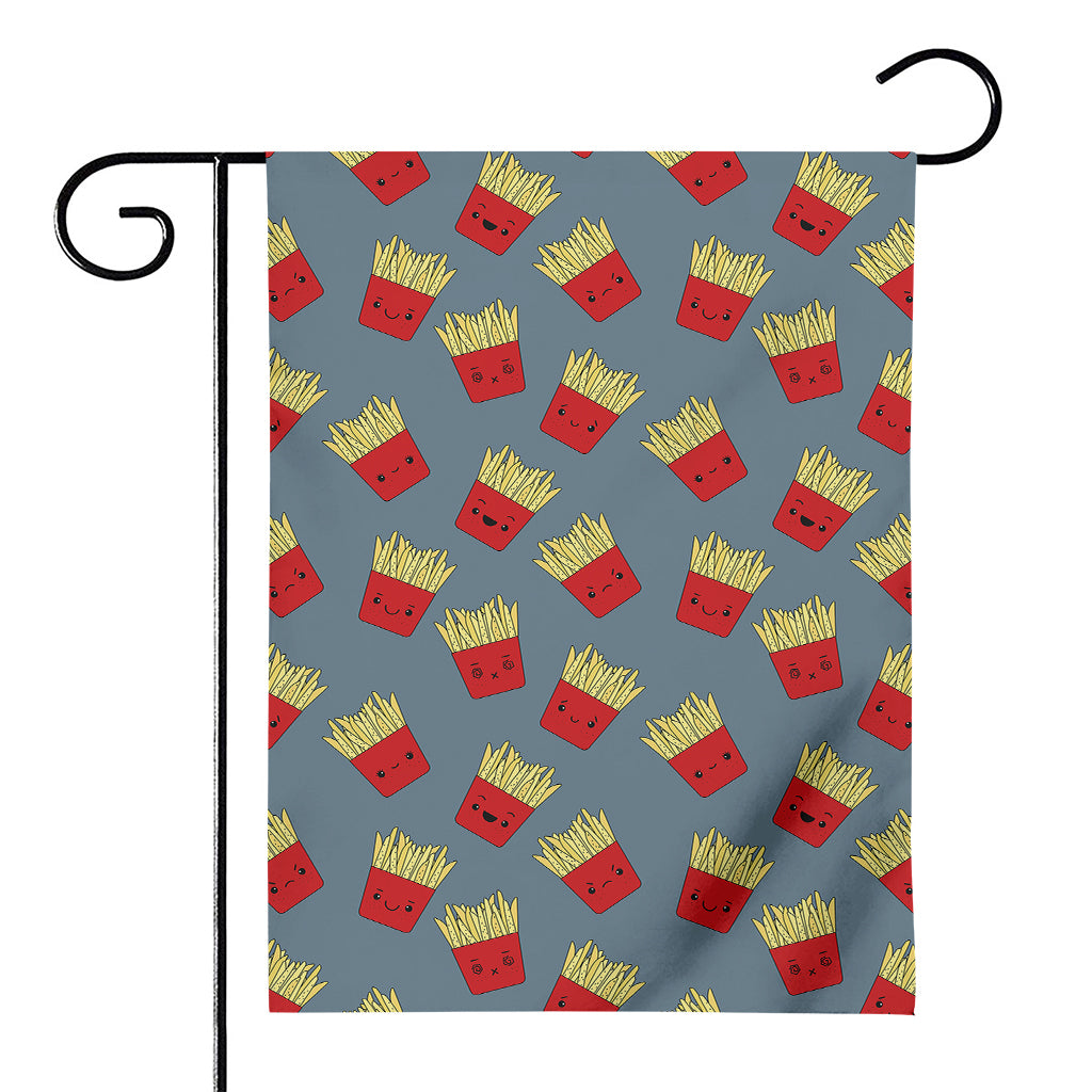 Cute French Fries Pattern Print House Flag