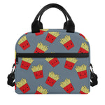 Cute French Fries Pattern Print Insulated Lunch Bag