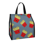 Cute French Fries Pattern Print Insulated Lunch Tote
