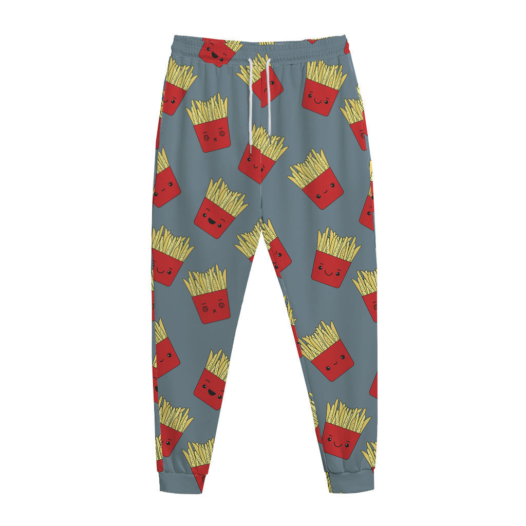 Cute French Fries Pattern Print Jogger Pants