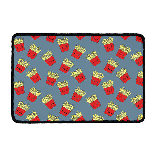 Cute French Fries Pattern Print Kitchen Mat