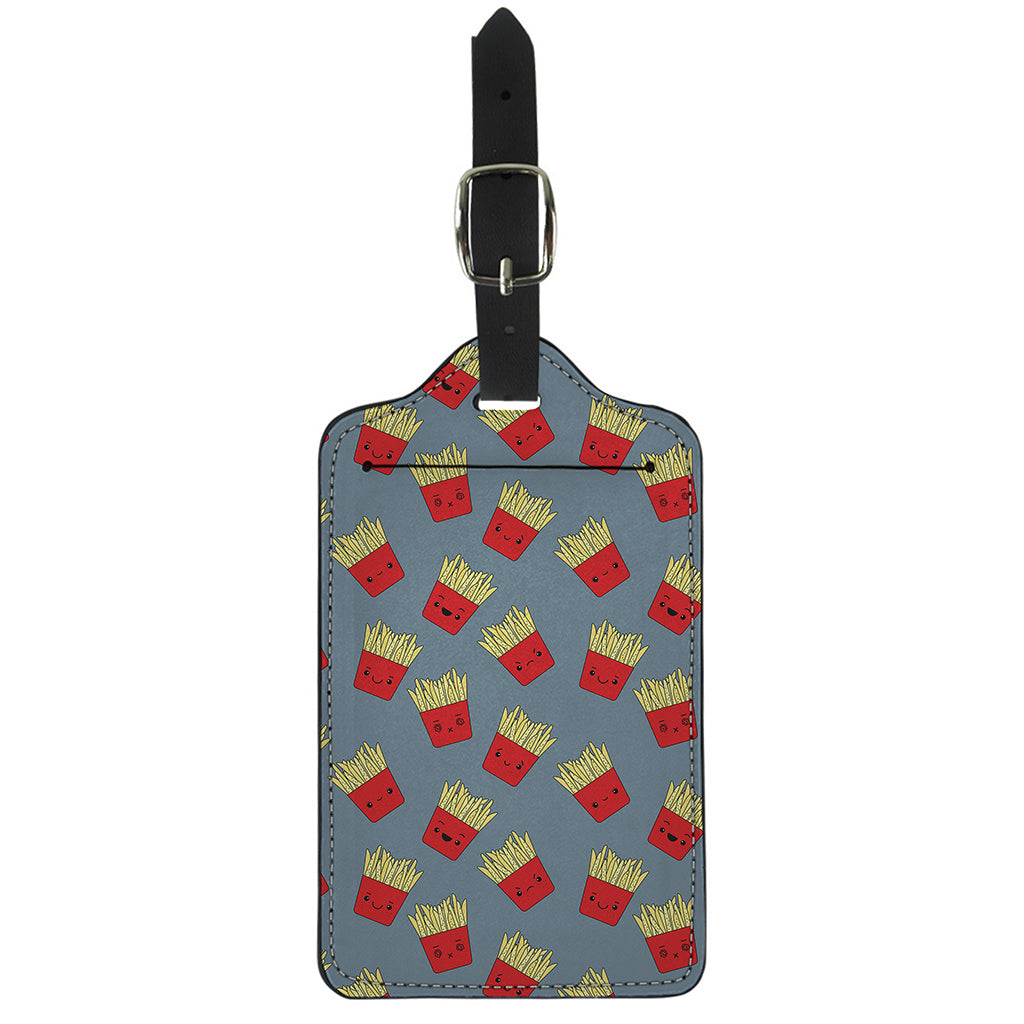 Cute French Fries Pattern Print Luggage Tag