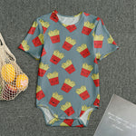 Cute French Fries Pattern Print Men's Bodysuit