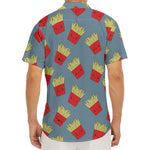 Cute French Fries Pattern Print Men's Deep V-Neck Shirt