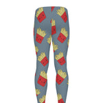 Cute French Fries Pattern Print Men's leggings