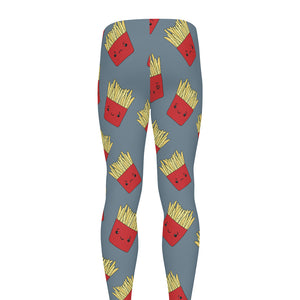 Cute French Fries Pattern Print Men's leggings