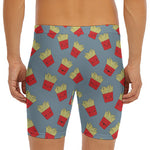 Cute French Fries Pattern Print Men's Long Boxer Briefs