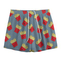 Cute French Fries Pattern Print Mesh Shorts
