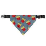 Cute French Fries Pattern Print Over The Collar Dog Bandana