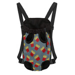 Cute French Fries Pattern Print Pet Carrier Backpack