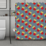 Cute French Fries Pattern Print Polyester Shower Curtain