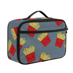 Cute French Fries Pattern Print Portable Lunch Bag