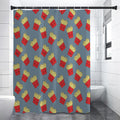Cute French Fries Pattern Print Premium Shower Curtain