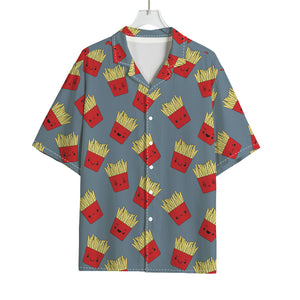 Cute French Fries Pattern Print Rayon Hawaiian Shirt