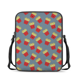 Cute French Fries Pattern Print Rectangular Crossbody Bag