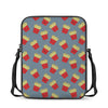 Cute French Fries Pattern Print Rectangular Crossbody Bag