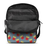 Cute French Fries Pattern Print Rectangular Crossbody Bag