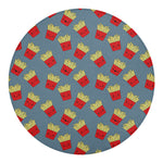Cute French Fries Pattern Print Round Blanket