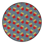 Cute French Fries Pattern Print Round Floor Mat