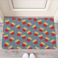 Cute French Fries Pattern Print Rubber Doormat