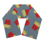 Cute French Fries Pattern Print Scarf