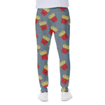 Cute French Fries Pattern Print Scuba Joggers