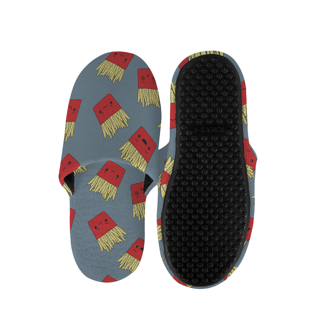 Cute French Fries Pattern Print Slippers