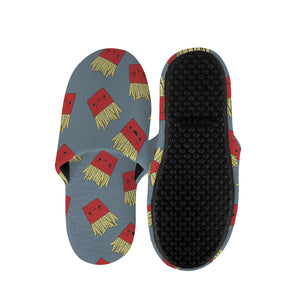 Cute French Fries Pattern Print Slippers