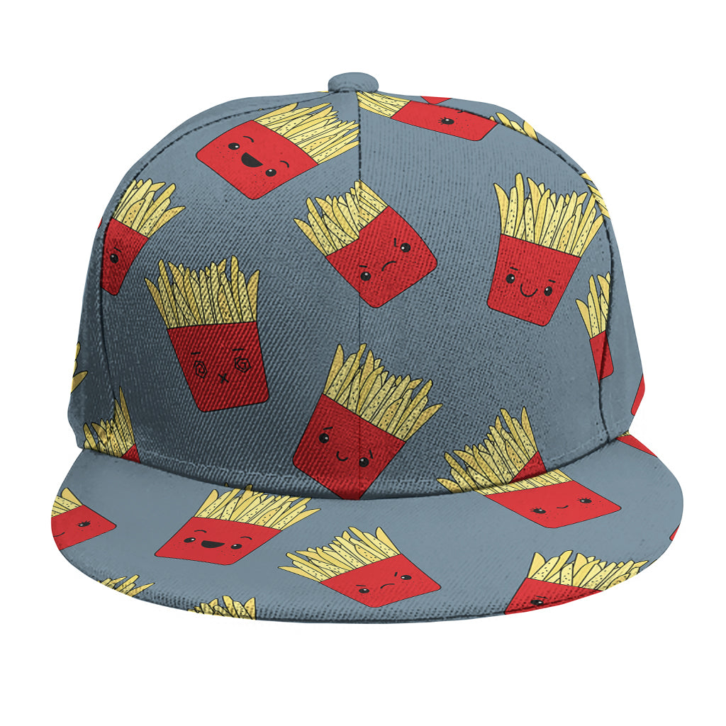 Cute French Fries Pattern Print Snapback Cap