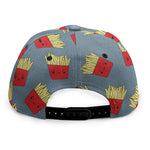 Cute French Fries Pattern Print Snapback Cap