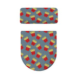 Cute French Fries Pattern Print Toilet Lid And Tank Cover Set