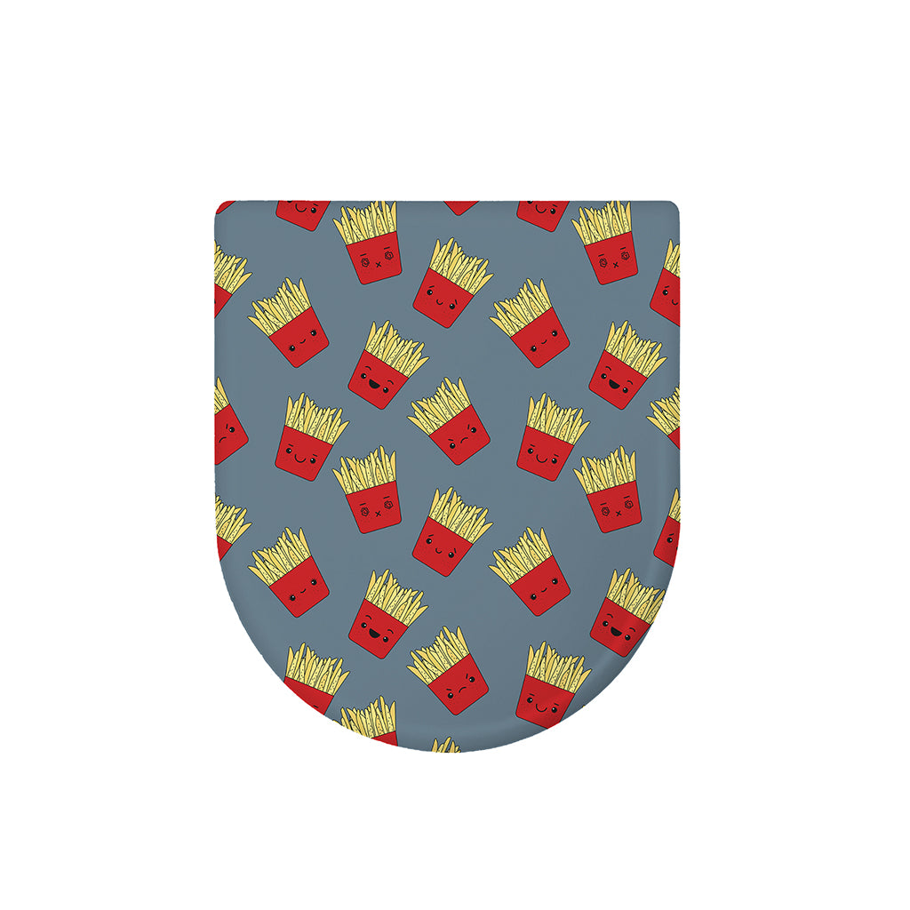 Cute French Fries Pattern Print Toilet Lid Cover
