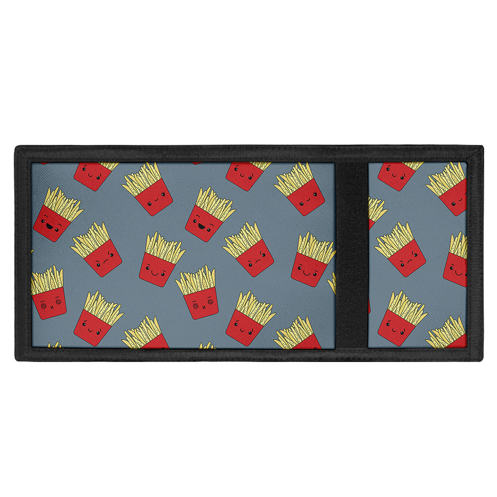 Cute French Fries Pattern Print Trifold Wallet