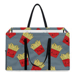 Cute French Fries Pattern Print Utility Tote Bag